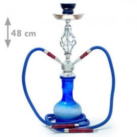 Fajka SHISHA OASIS RABAB niebieska (4482) - 48 cm