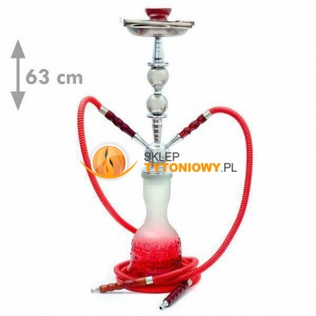 Fajka SHISHA OASIS SAMIRA czerwona (4611) - 63 cm