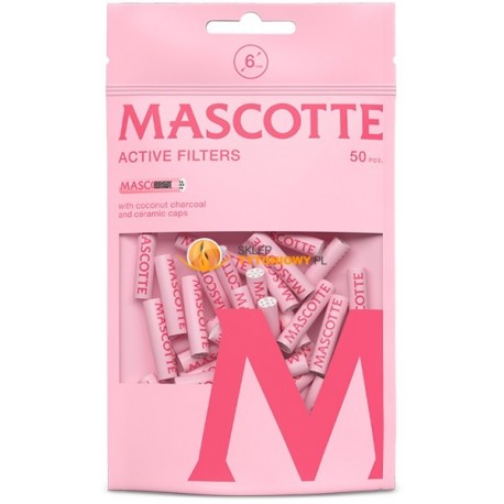 Filtry MASCOTTE ACTIVE PINK 6mm (50)