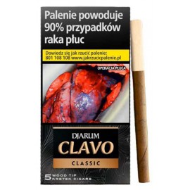 Cygaretki DJARUM CLAVO CLASSIC WOOD TIP (5)