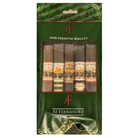 Cygaro AJ FERNANDEZ NEW WORLD ROBUSTO SELECTION - humidpack sampler 5 cygar